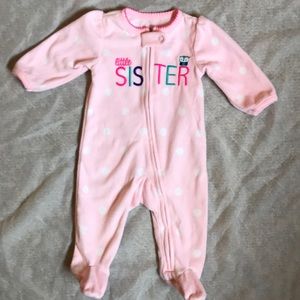 Carter’s Pink Baby girl footed pajama